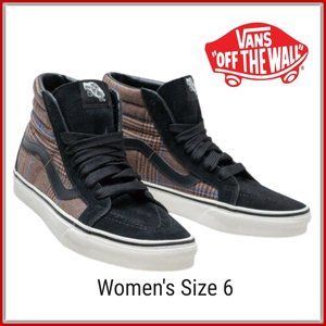 Vans Sk8 Hi Women's Glen Plaid Sneakers Size 6